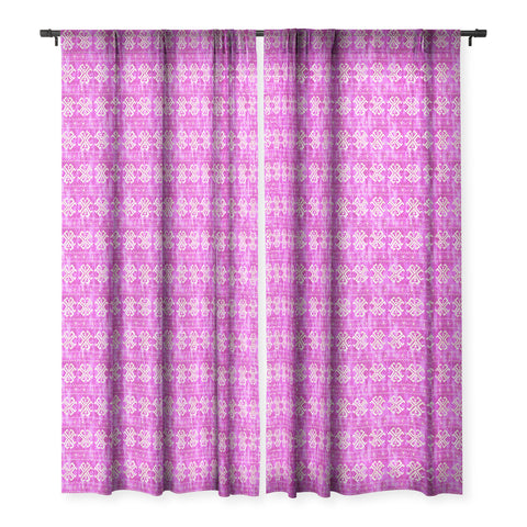 Schatzi Brown Justina Mark Hot Pink Sheer Window Curtain