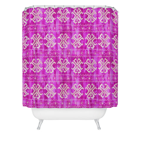 Schatzi Brown Justina Mark Hot Pink Shower Curtain
