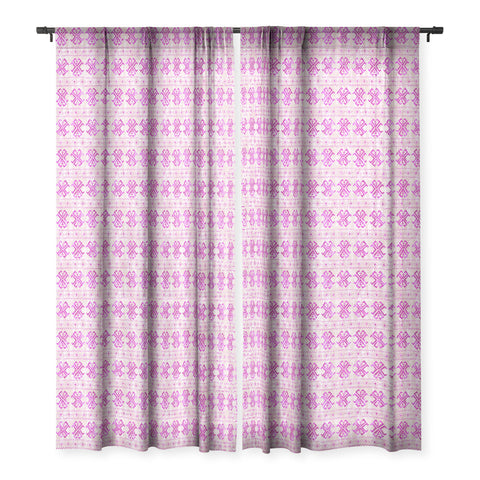 Schatzi Brown Justina Mark Peach ans Pink Sheer Window Curtain