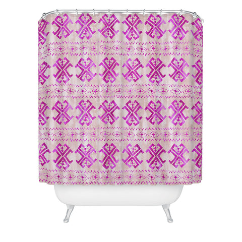 Schatzi Brown Justina Mark Peach ans Pink Shower Curtain