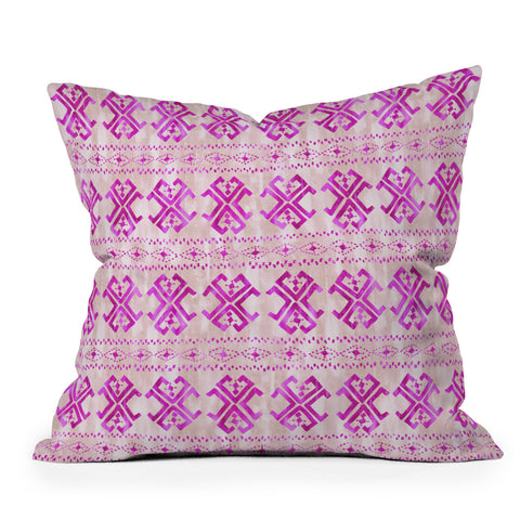 Schatzi Brown Justina Mark Peach ans Pink Throw Pillow