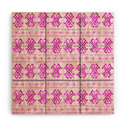 Schatzi Brown Justina Mark Peach ans Pink Wood Wall Mural