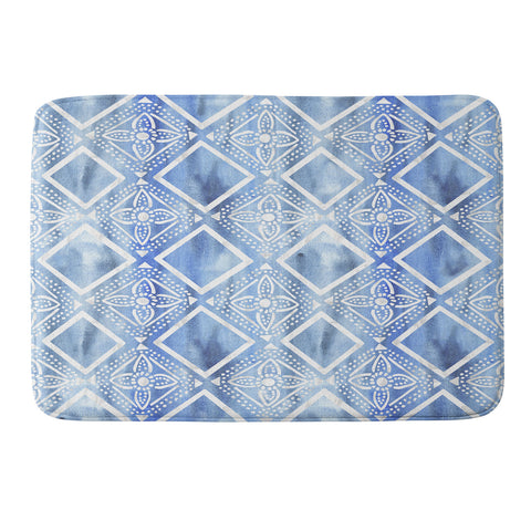 Schatzi Brown Kahala Flower Chambray Memory Foam Bath Mat