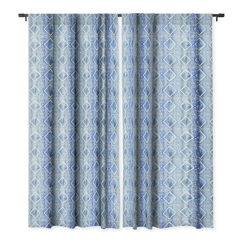 Schatzi Brown Kahala Flower Chambray Blackout Window Curtain