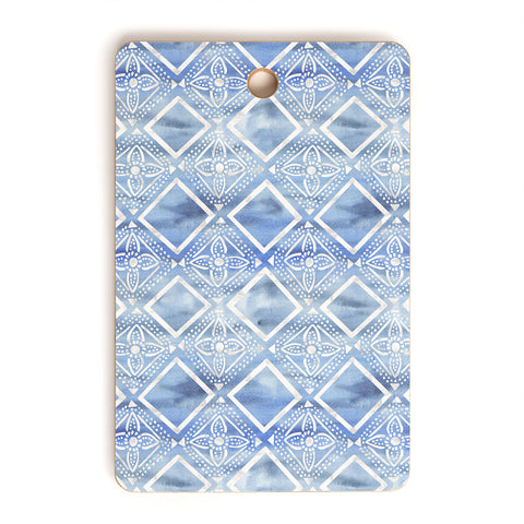 Schatzi Brown Kahala Flower Chambray Cutting Board Rectangle