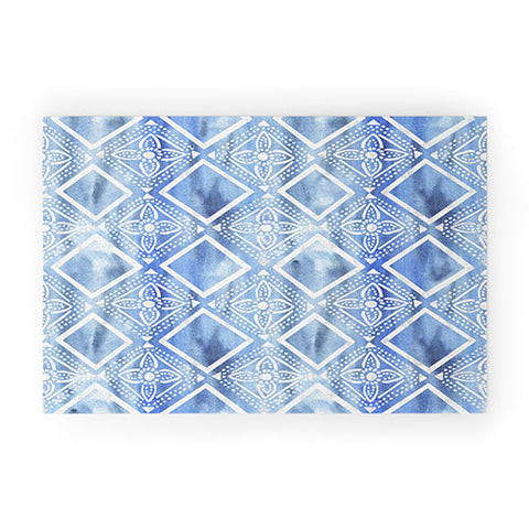 Schatzi Brown Kahala Flower Chambray Welcome Mat