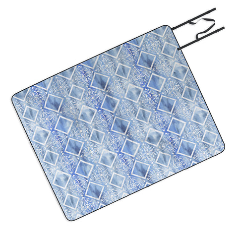 Schatzi Brown Kahala Flower Chambray Picnic Blanket