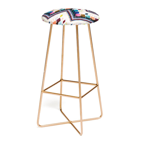 Schatzi Brown Kilim Kind Chevron 2A Bar Stool