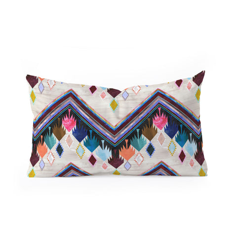 Schatzi Brown Kilim Kind Chevron 2A Oblong Throw Pillow