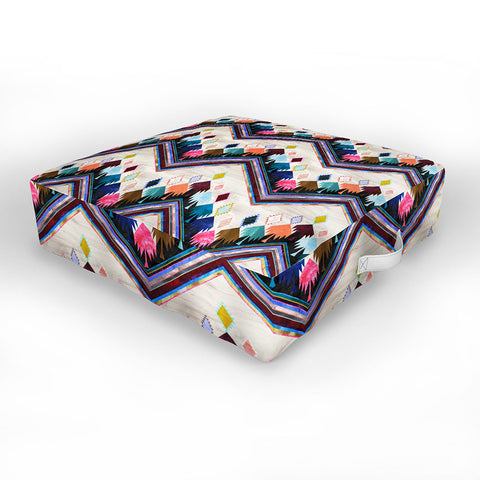 Schatzi Brown Kilim Kind Chevron 2A Outdoor Floor Cushion