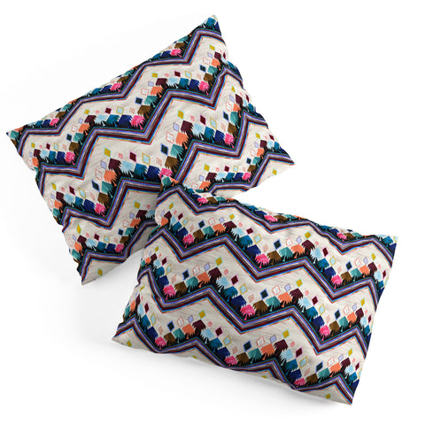 Schatzi Brown Kilim Kind Chevron 2A Pillow Shams