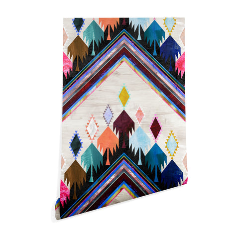 Schatzi Brown Kilim Kind Chevron 2A Wallpaper