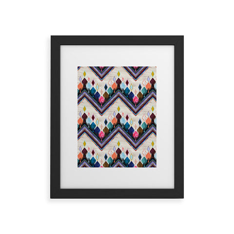 Schatzi Brown Kilim Kind Chevron 2A Framed Art Print