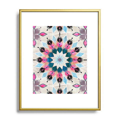 Schatzi Brown Kilim Kind Mandala A Metal Framed Art Print
