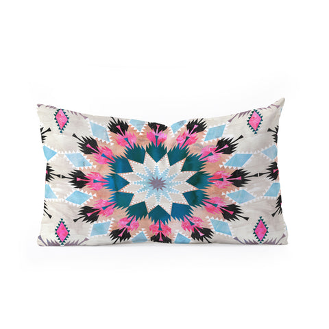 Schatzi Brown Kilim Kind Mandala A Oblong Throw Pillow