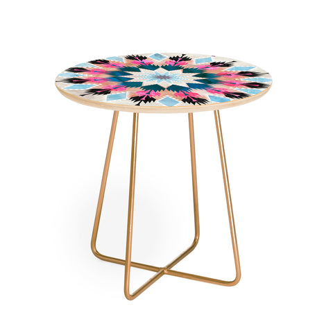 Schatzi Brown Kilim Kind Mandala A Round Side Table