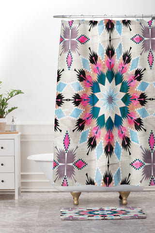 Schatzi Brown Kilim Kind Mandala A Shower Curtain And Mat