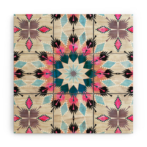 Schatzi Brown Kilim Kind Mandala A Wood Wall Mural
