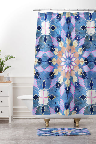 Schatzi Brown Kilim Kind Mandala B Shower Curtain And Mat