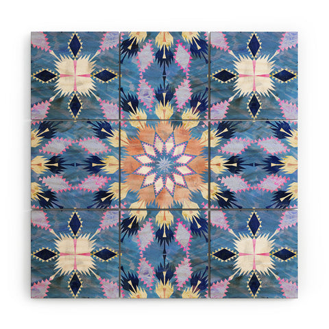 Schatzi Brown Kilim Kind Mandala B Wood Wall Mural