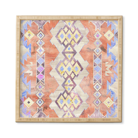 Schatzi Brown Kilim Kind Peach Framed Wall Art