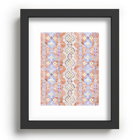 Schatzi Brown Kilim Kind Peach Recessed Framing Rectangle
