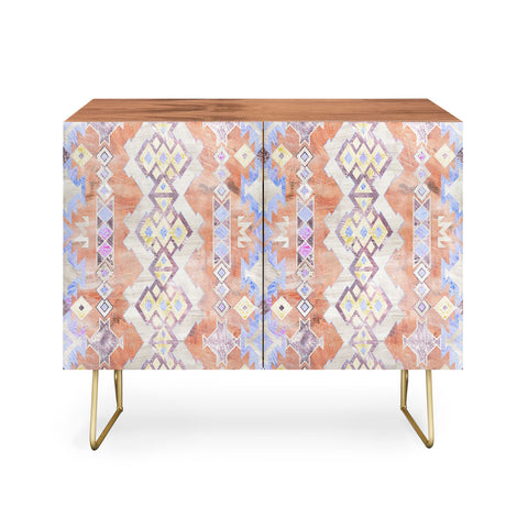 Schatzi Brown Kilim Kind Peach Credenza