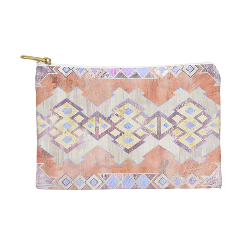 Schatzi Brown Kilim Kind Peach Pouch