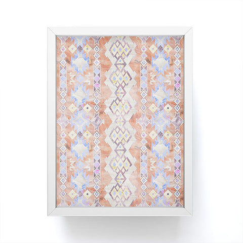Schatzi Brown Kilim Kind Peach Framed Mini Art Print