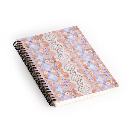 Schatzi Brown Kilim Kind Peach Spiral Notebook