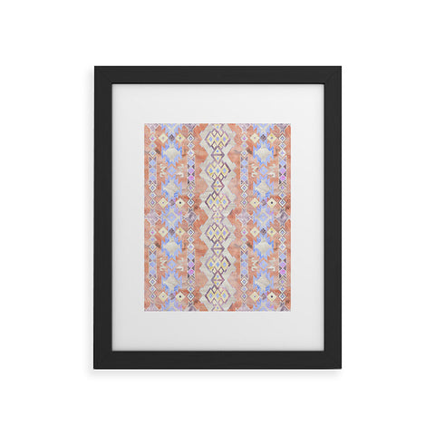 Schatzi Brown Kilim Kind Peach Framed Art Print