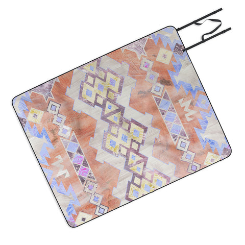 Schatzi Brown Kilim Kind Peach Picnic Blanket