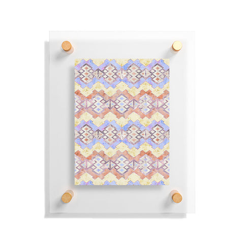 Schatzi Brown Kilim Kind Stripe Peach Floating Acrylic Print