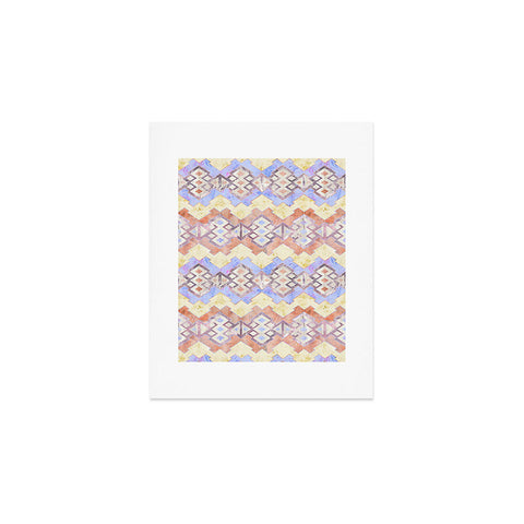 Schatzi Brown Kilim Kind Stripe Peach Art Print
