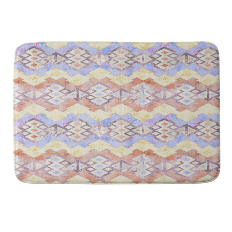 Schatzi Brown Kilim Kind Stripe Peach Memory Foam Bath Mat