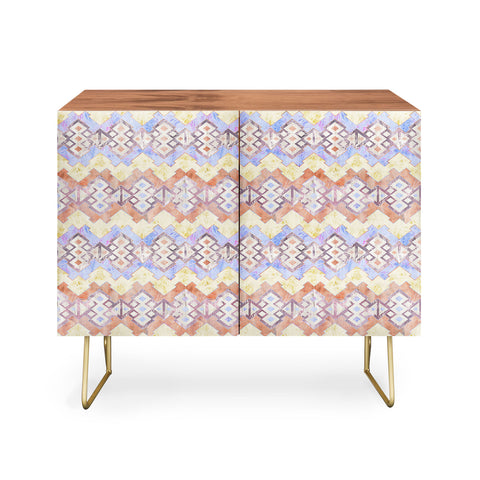 Schatzi Brown Kilim Kind Stripe Peach Credenza
