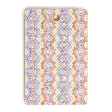 Schatzi Brown Kilim Kind Stripe Peach Cutting Board Rectangle