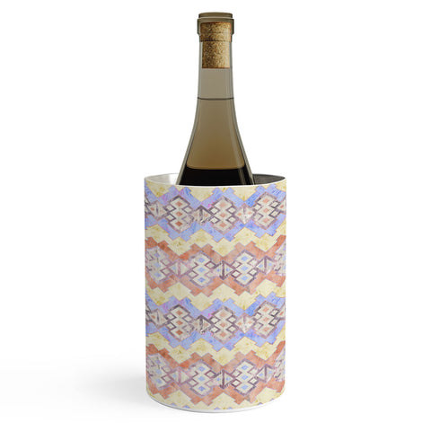 Schatzi Brown Kilim Kind Stripe Peach Wine Chiller