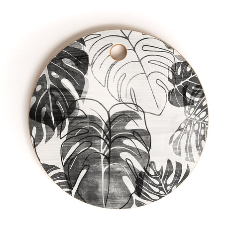 Schatzi Brown Kona Tropic black white Cutting Board Round