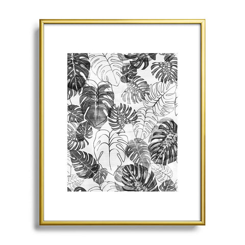 Schatzi Brown Kona Tropic black white Metal Framed Art Print