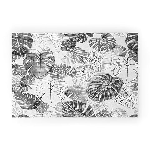 Schatzi Brown Kona Tropic black white Welcome Mat