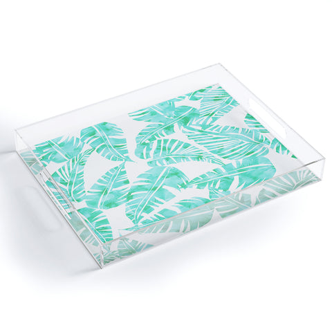 Schatzi Brown Lani Kai Leaf Mint Acrylic Tray