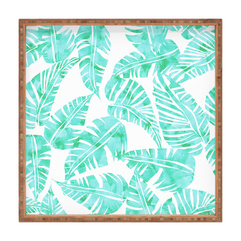 Schatzi Brown Lani Kai Leaf Mint Square Tray