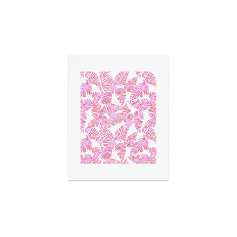 Schatzi Brown Lani Kai Leaf Pink Art Print