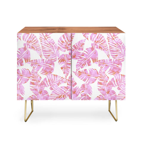 Schatzi Brown Lani Kai Leaf Pink Credenza