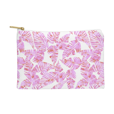 Schatzi Brown Lani Kai Leaf Pink Pouch