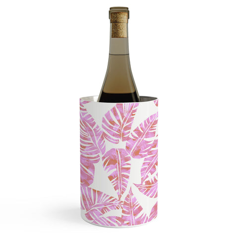 Schatzi Brown Lani Kai Leaf Pink Wine Chiller