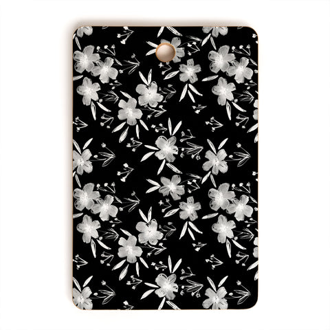 Schatzi Brown Leila Floral Black Cutting Board Rectangle