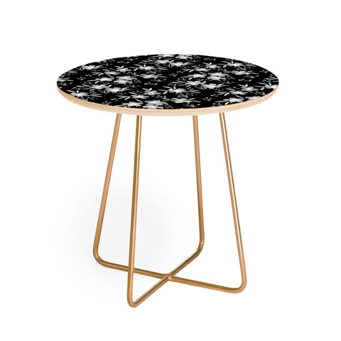 Schatzi Brown Leila Floral Black Round Side Table
