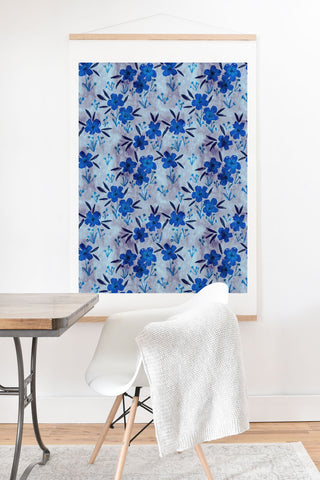 Schatzi Brown Leila Floral Bluebell Art Print And Hanger